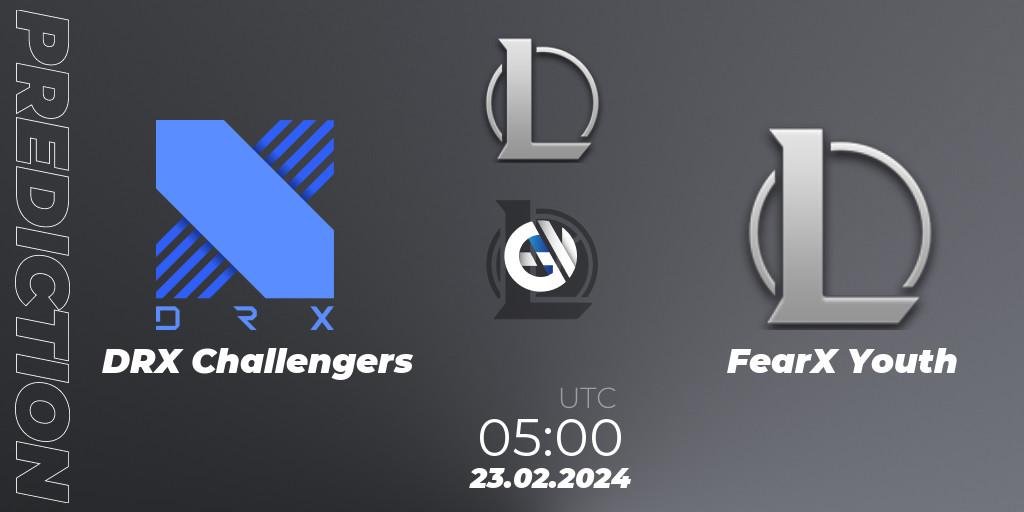 DRX Challengers vs FearX Youth: Match Prediction. 23.02.24, LoL, LCK Challengers League 2024 Spring - Group Stage