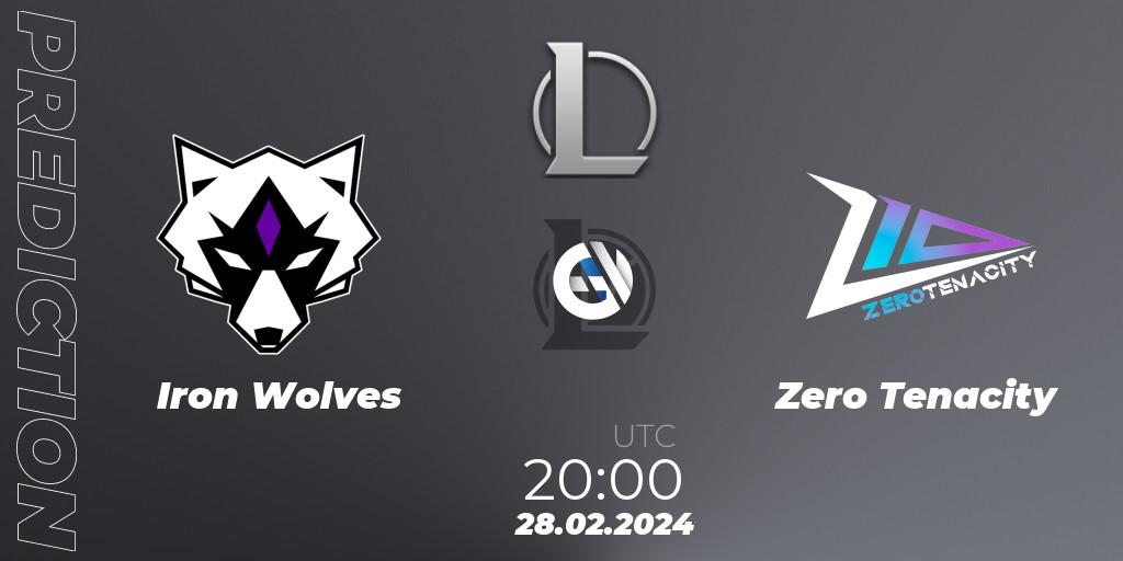 Iron Wolves vs Zero Tenacity: Match Prediction. 28.02.24, LoL, Ultraliga S11