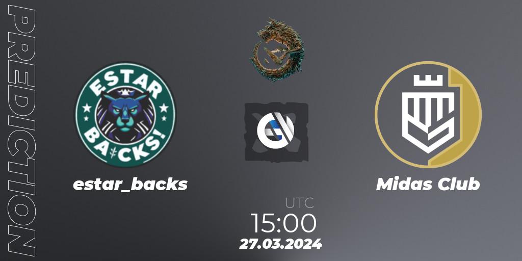 estar_backs vs Midas Club: Match Prediction. 27.03.24, Dota 2, PGL Wallachia Season 1: South America Closed Qualifier