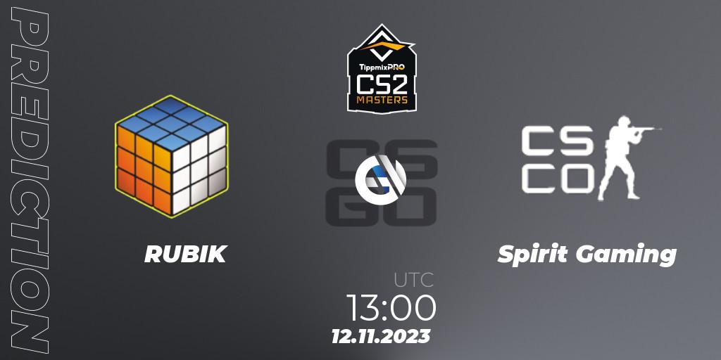 RUBIK vs Spirit Gaming: Match Prediction. 12.11.23, CS2 (CS:GO), TippmixPro Masters Fall 2023