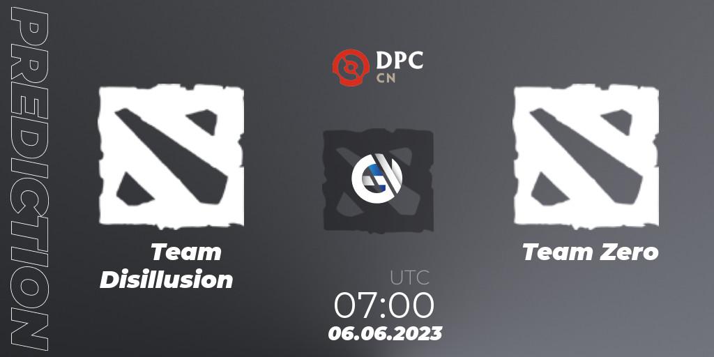 Team Disillusion vs Team Zero: Match Prediction. 06.06.23, Dota 2, DPC 2023 Tour 3: CN Division II (Lower)
