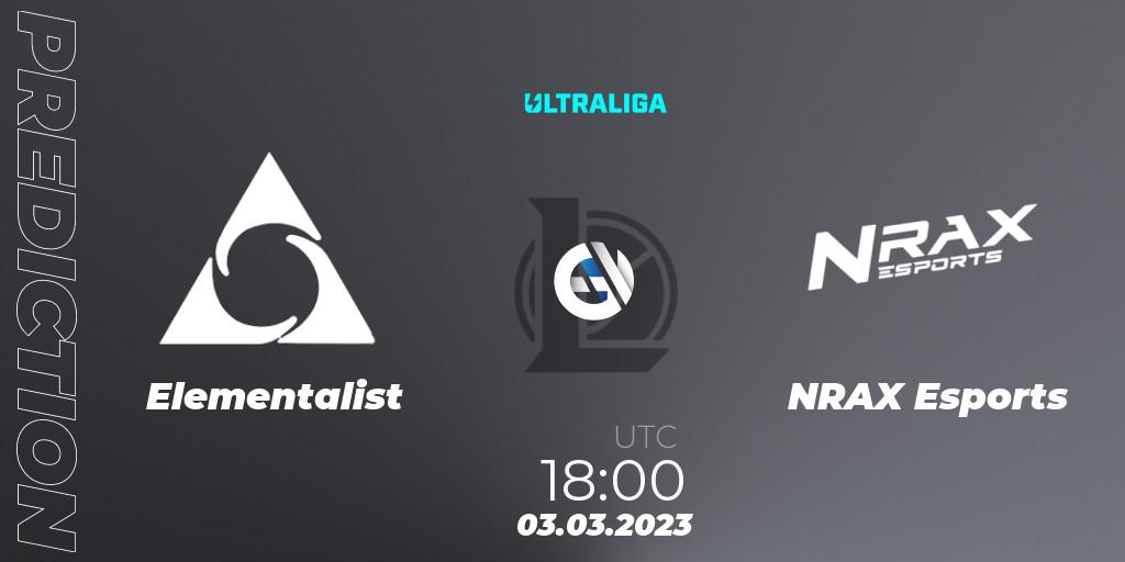 Elementalist vs NRAX Esports: Match Prediction. 03.03.2023 at 18:00, LoL, Ultraliga 2nd Division Season 6