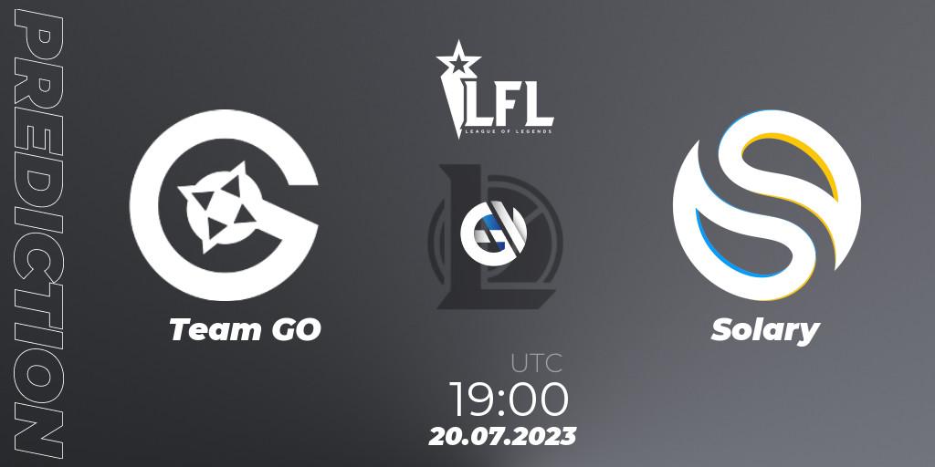Team GO vs Solary: Match Prediction. 20.07.23, LoL, LFL Summer 2023 - Group Stage