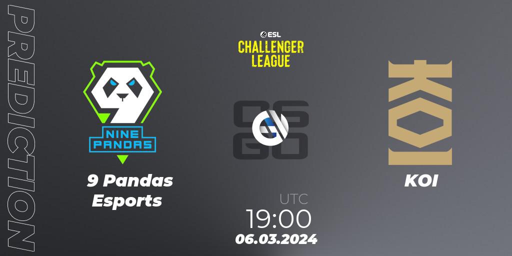 9 Pandas Esports vs KOI: Match Prediction. 06.03.24, CS2 (CS:GO), ESL Challenger League Season 47: Europe