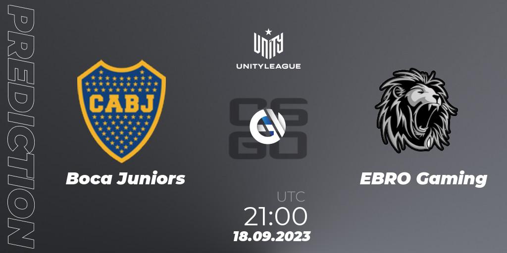 Boca Juniors vs EBRO Gaming: Match Prediction. 18.09.2023 at 21:00, Counter-Strike (CS2), LVP Unity League Argentina 2023