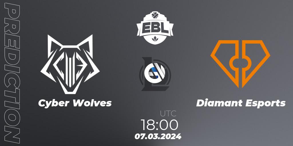 Cyber Wolves vs Diamant Esports: Match Prediction. 07.03.24, LoL, Esports Balkan League Season 14