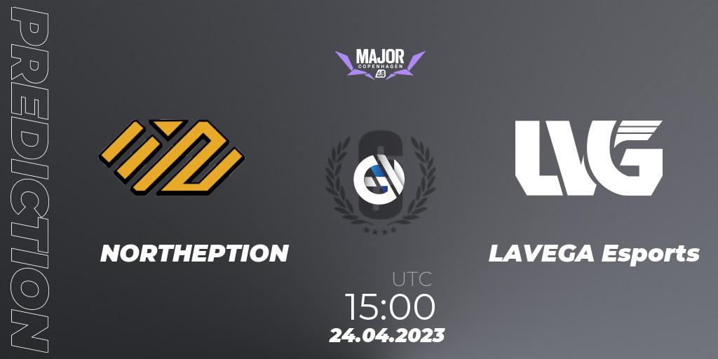 NORTHEPTION vs LAVEGA Esports: Match Prediction. 24.04.2023 at 15:00, Rainbow Six, BLAST R6 Major Copenhagen 2023