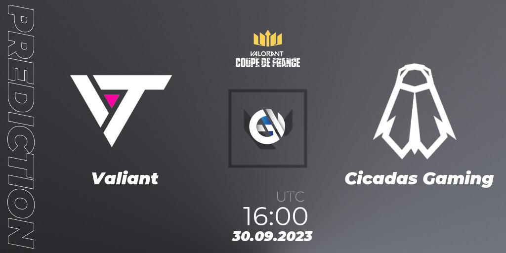 Valiant vs Cicadas Gaming: Match Prediction. 30.09.23, VALORANT, VCL France: Revolution - Coupe De France 2023
