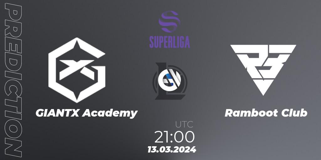GIANTX Academy vs Ramboot Club: Match Prediction. 13.03.24, LoL, Superliga Spring 2024 - Group Stage