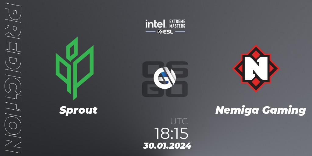 Sprout vs Nemiga Gaming: Match Prediction. 30.01.2024 at 18:15, Counter-Strike (CS2), Intel Extreme Masters China 2024: European Open Qualifier #2