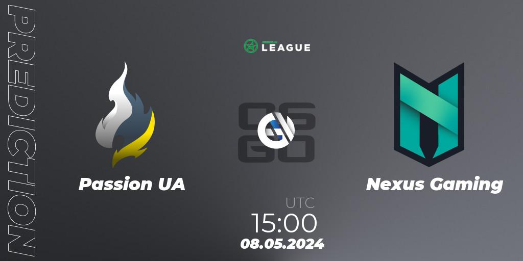Passion UA vs Nexus Gaming: Match Prediction. 08.05.2024 at 15:00, Counter-Strike (CS2), ESEA Season 49: Advanced Division - Europe