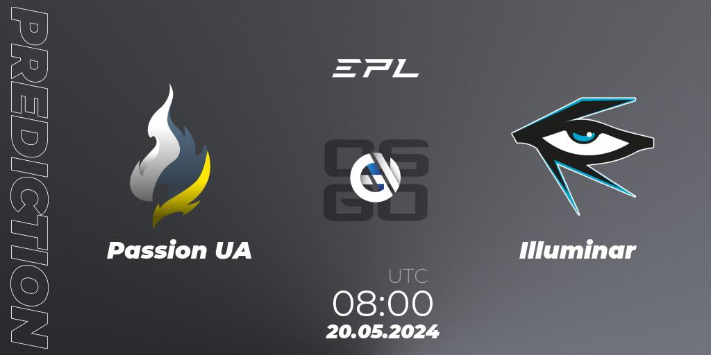 Passion UA vs Illuminar: Match Prediction. 20.05.2024 at 08:00, Counter-Strike (CS2), European Pro League Season 16