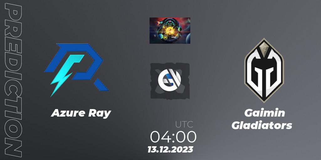 Azure Ray vs Gaimin Gladiators: Match Prediction. 13.12.2023 at 04:01, Dota 2, ESL One - Kuala Lumpur 2023