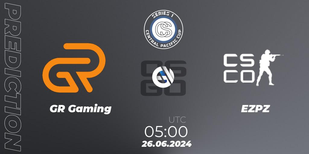 GR Gaming vs EZPZ: Match Prediction. 30.06.2024 at 08:00, Counter-Strike (CS2), Central Pacific Cup: Series 1