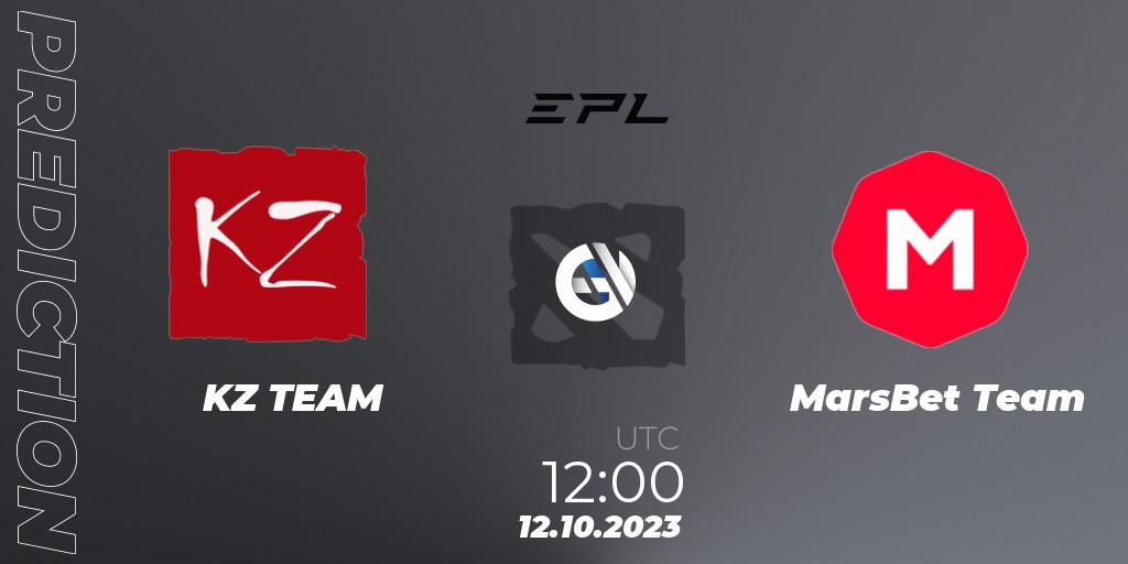 KZ TEAM vs MarsBet Team: Match Prediction. 12.10.2023 at 12:07, Dota 2, European Pro League Season 13