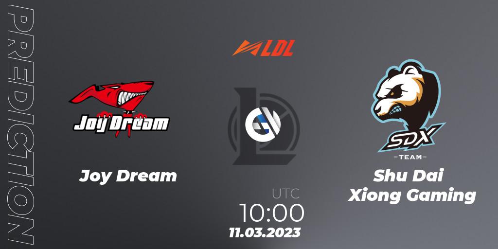 Joy Dream vs Shu Dai Xiong Gaming: Match Prediction. 11.03.23, LoL, LDL 2023 - Regular Season