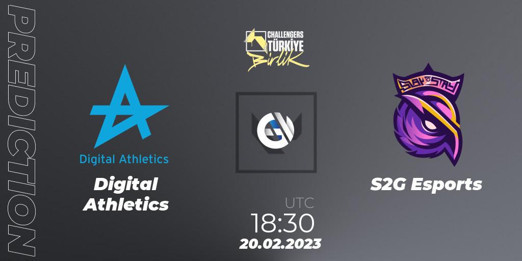 Digital Athletics vs S2G Esports: Match Prediction. 20.02.2023 at 18:30, VALORANT, VALORANT Challengers 2023 Turkey: Birlik Split 1