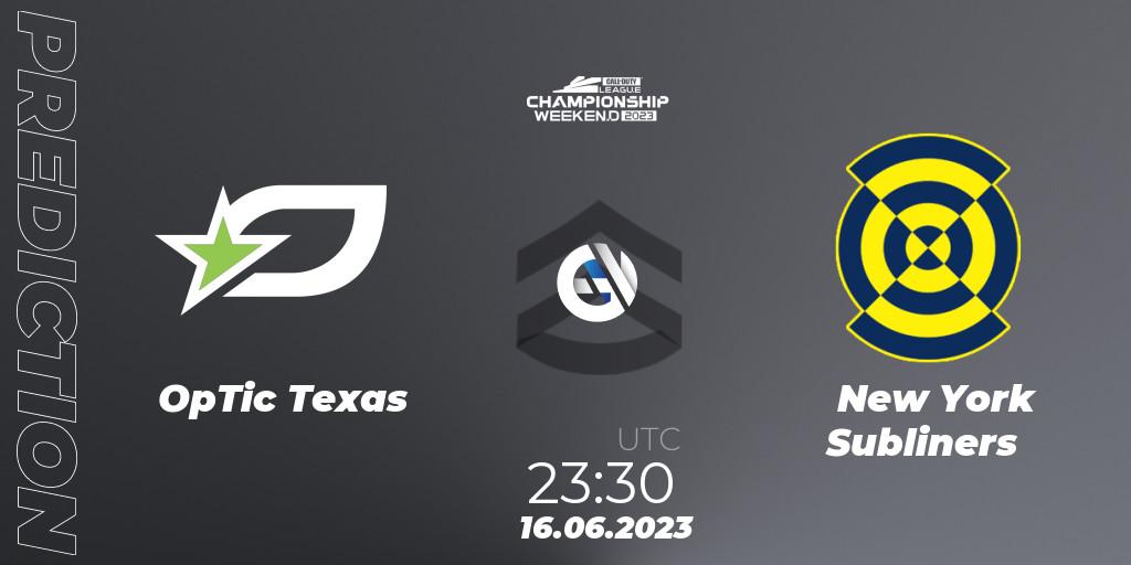 OpTic Texas vs New York Subliners: Match Prediction. 16.06.23, Call of Duty, Call of Duty League Championship 2023