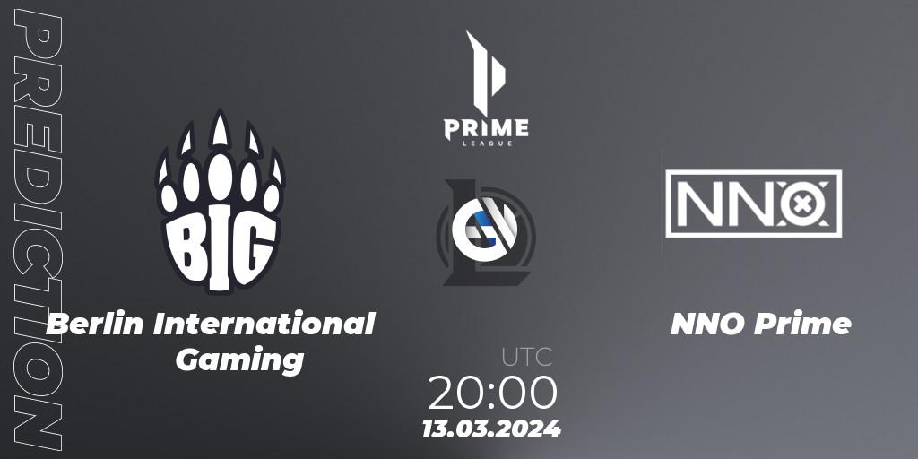 Berlin International Gaming vs NNO Prime: Match Prediction. 13.03.24, LoL, Prime League Spring 2024 - Group Stage