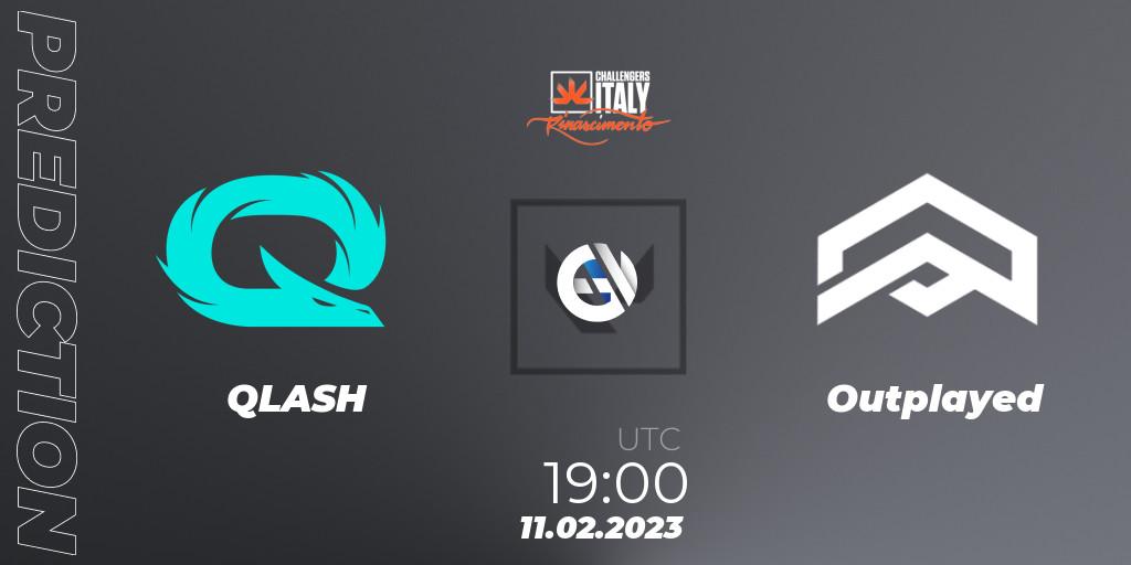 QLASH vs Outplayed: Match Prediction. 11.02.2023 at 19:10, VALORANT, VALORANT Challengers 2023 Italy: Rinascimento Split 1