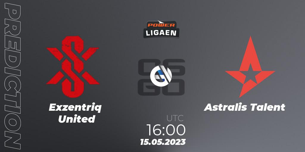 Exzentriq United vs Astralis Talent: Match Prediction. 16.05.2023 at 19:00, Counter-Strike (CS2), Dust2.dk Ligaen Season 23