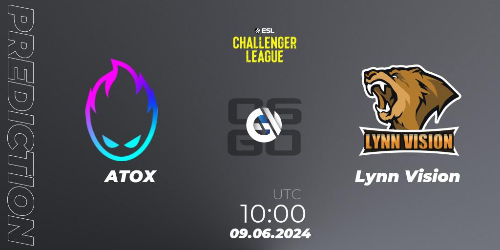 ATOX vs Lynn Vision: Match Prediction. 09.06.2024 at 10:00, Counter-Strike (CS2), ESL Challenger League Season 47: Asia