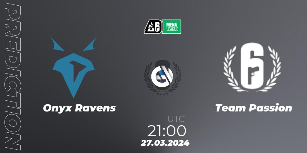 Onyx Ravens vs Team Passion: Match Prediction. 27.03.2024 at 21:00, Rainbow Six, MENA League 2024 - Stage 1