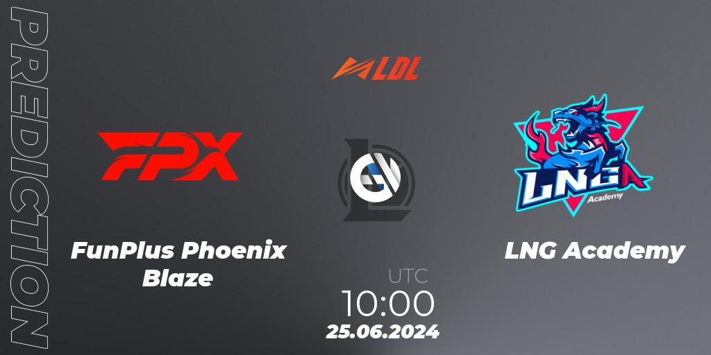 FunPlus Phoenix Blaze vs LNG Academy: Match Prediction. 25.06.2024 at 10:00, LoL, LDL 2024 - Stage 3