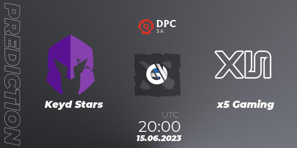 Keyd Stars vs x5 Gaming: Match Prediction. 15.06.23, Dota 2, DPC 2023 Tour 3: SA Division II (Lower)