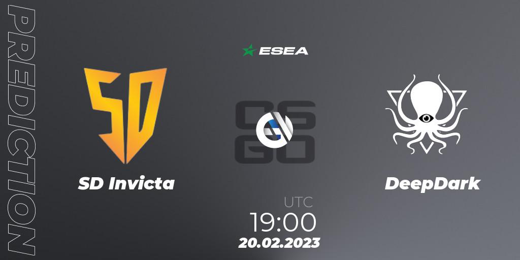 SD Invicta vs BREAKTHROUGH: Match Prediction. 20.02.2023 at 19:00, Counter-Strike (CS2), ESEA Season 44: Advanced Division - Europe