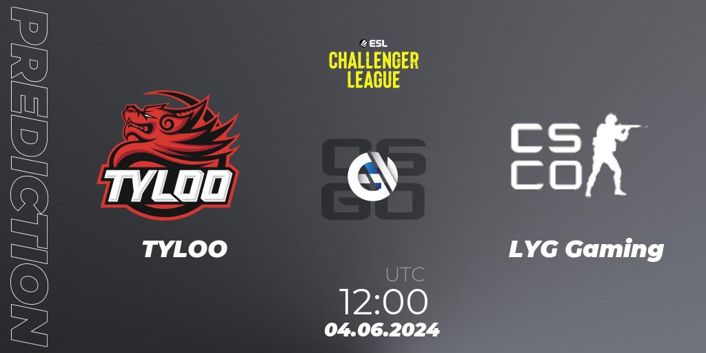 TYLOO vs LYG Gaming: Match Prediction. 04.06.2024 at 12:00, Counter-Strike (CS2), ESL Challenger League Season 47: Asia