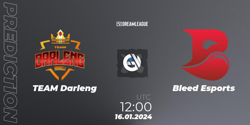 TEAM Darleng vs Bleed Esports: Match Prediction. 16.01.2024 at 12:01, Dota 2, DreamLeague Season 22: Southeast Asia Closed Qualifier