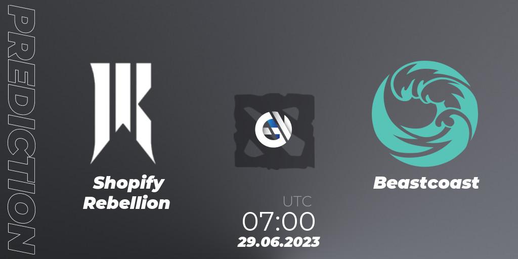 Shopify Rebellion vs Beastcoast: Match Prediction. 29.06.23, Dota 2, Bali Major 2023 - Group Stage