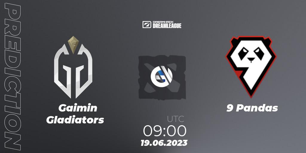 Gaimin Gladiators vs 9 Pandas: Match Prediction. 19.06.23, Dota 2, DreamLeague Season 20 - Group Stage 2