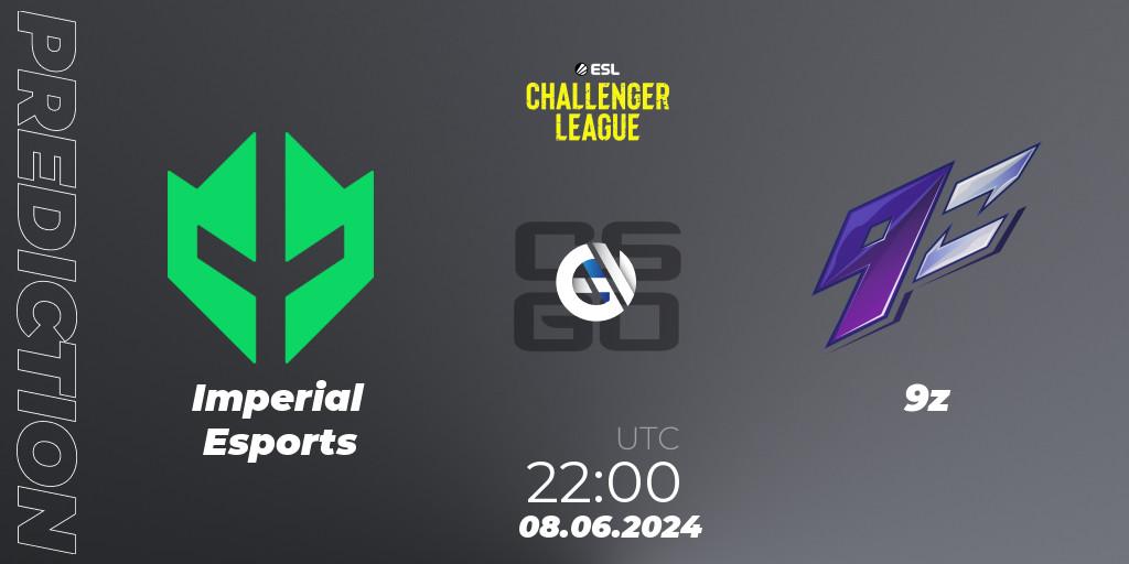 Imperial Esports vs 9z: Match Prediction. 08.06.2024 at 22:00, Counter-Strike (CS2), ESL Challenger League Season 47: South America