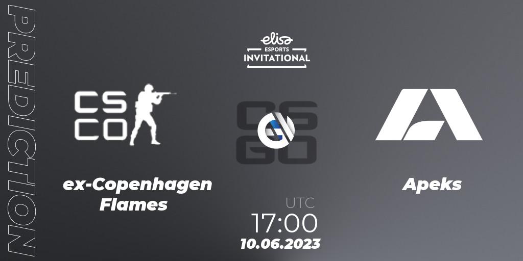 ex-Copenhagen Flames vs Apeks: Match Prediction. 10.06.23, CS2 (CS:GO), Elisa Invitational Spring 2023