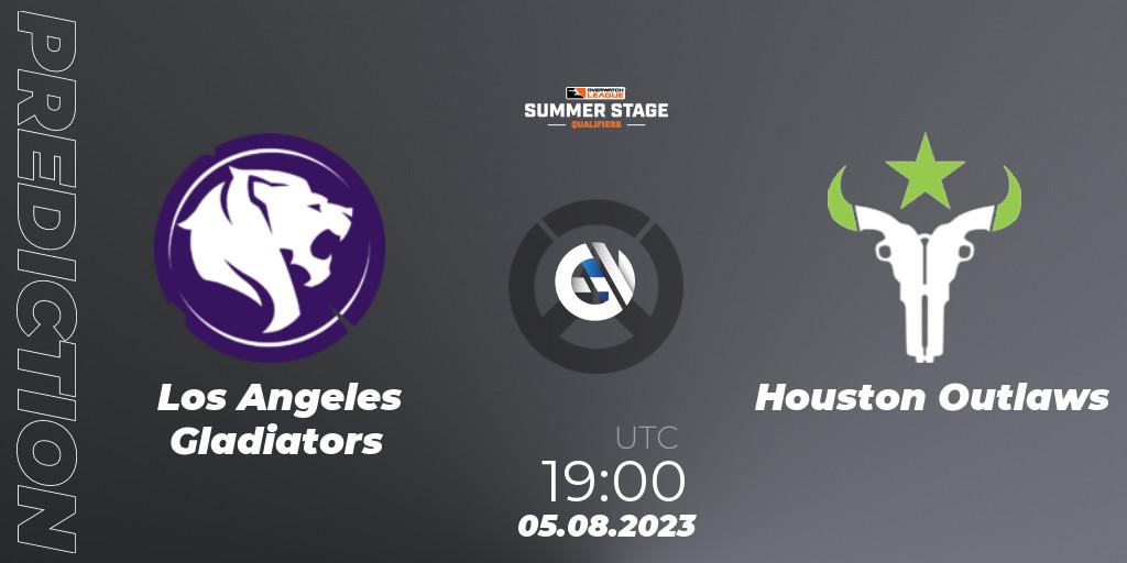 Los Angeles Gladiators vs Houston Outlaws: Match Prediction. 05.08.23, Overwatch, Overwatch League 2023 - Summer Stage Qualifiers