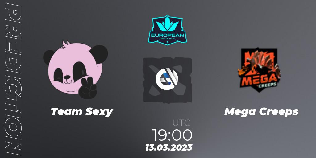 Team Sexy vs Mega Creeps: Match Prediction. 13.03.2023 at 20:00, Dota 2, European Pro League Season 7