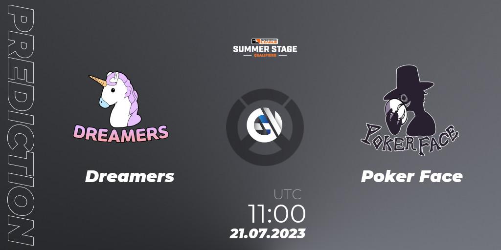 Dreamers vs Poker Face: Match Prediction. 21.07.2023 at 11:00, Overwatch, Overwatch League 2023 - Summer Stage Qualifiers