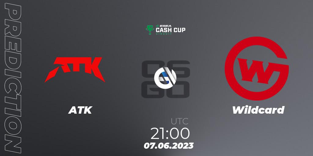 ATK vs Wildcard: Match Prediction. 07.06.23, CS2 (CS:GO), ESEA Cash Cup Circuit Season 1 Finals