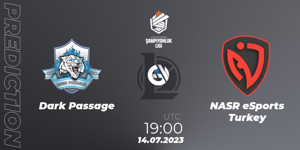 Dark Passage vs NASR eSports Turkey: Match Prediction. 14.07.2023 at 19:00, LoL, TCL Summer 2023 - Group Stage