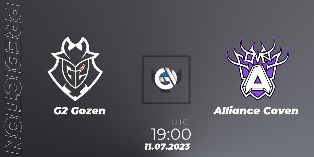 G2 Gozen vs Alliance Coven: Match Prediction. 11.07.2023 at 19:10, VALORANT, VCT 2023: Game Changers EMEA Series 2 - Group Stage