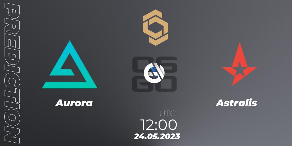 Aurora vs Astralis: Match Prediction. 24.05.2023 at 12:30, Counter-Strike (CS2), CCT South Europe Series #4