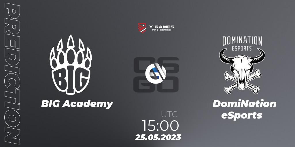 BIG Academy vs DomiNation eSports: Match Prediction. 23.05.23, CS2 (CS:GO), Y-Games PRO Series 2023