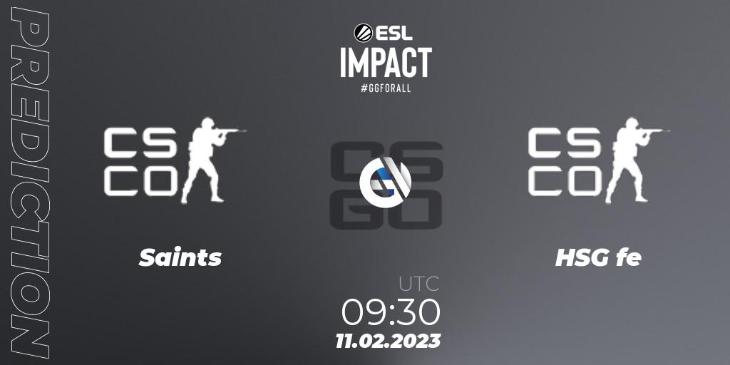 Saints vs HSG: Match Prediction. 11.02.23, CS2 (CS:GO), ESL Impact Katowice 2023