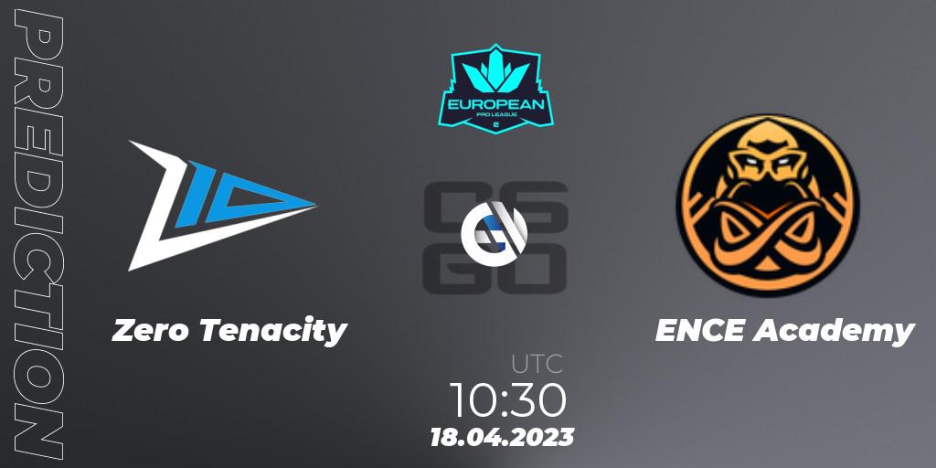 Zero Tenacity vs ENCE Academy: Match Prediction. 18.04.2023 at 11:00, Counter-Strike (CS2), European Pro League Season 7