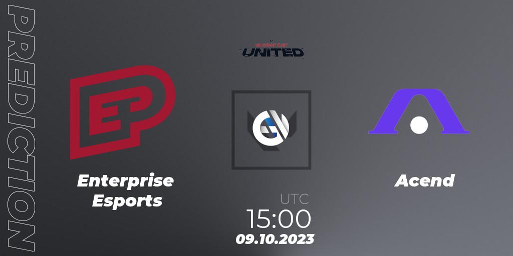 Enterprise Esports vs Acend: Match Prediction. 09.10.2023 at 15:00, VALORANT, VALORANT East: United: Season 2: Stage 3 - League