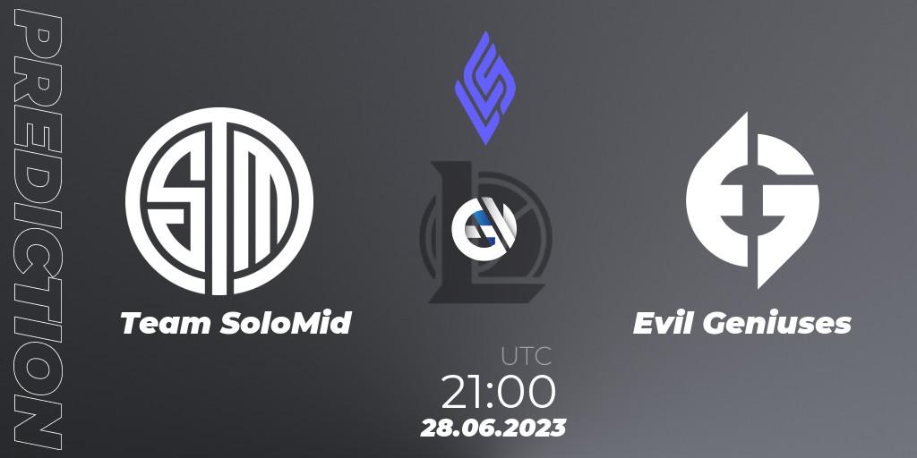 Team SoloMid vs Evil Geniuses: Match Prediction. 28.06.23, LoL, LCS Summer 2023 - Group Stage