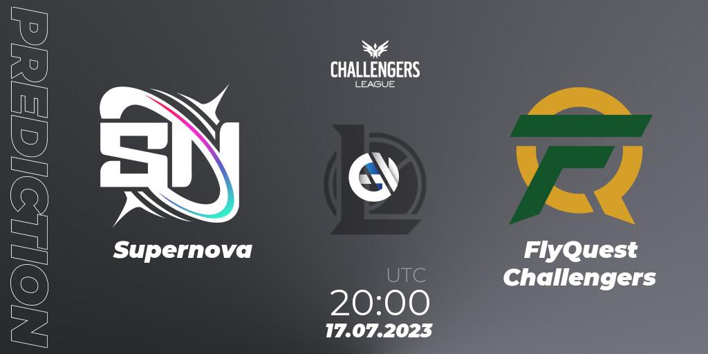 Supernova vs FlyQuest Challengers: Match Prediction. 24.06.2023 at 20:00, LoL, North American Challengers League 2023 Summer - Group Stage