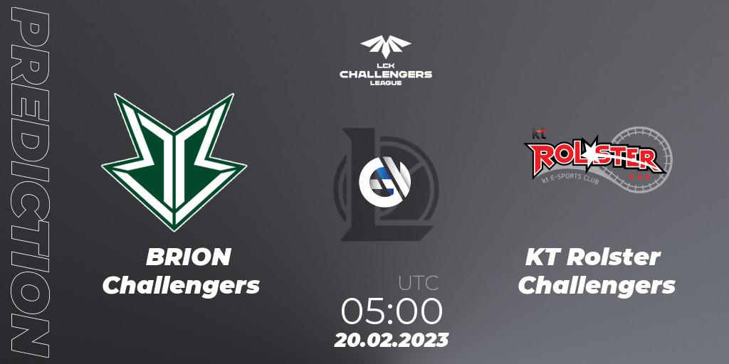 Brion Esports Challengers vs KT Rolster Challengers: Match Prediction. 20.02.23, LoL, LCK Challengers League 2023 Spring